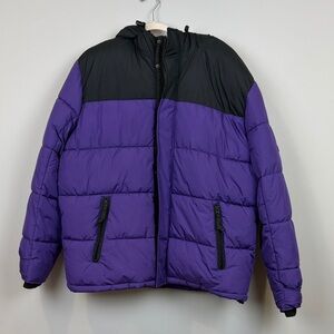 American‎ Eagle Outfitters Elevated Puffer Jacket Purple and Black SZ XL